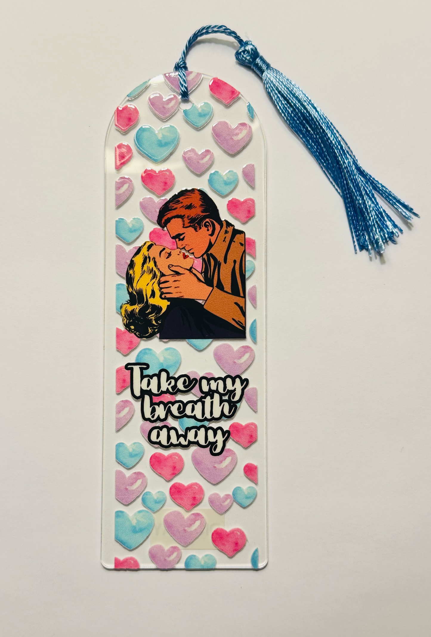 Romantic Retro Kiss Bookmark – "Take My Breath Away"