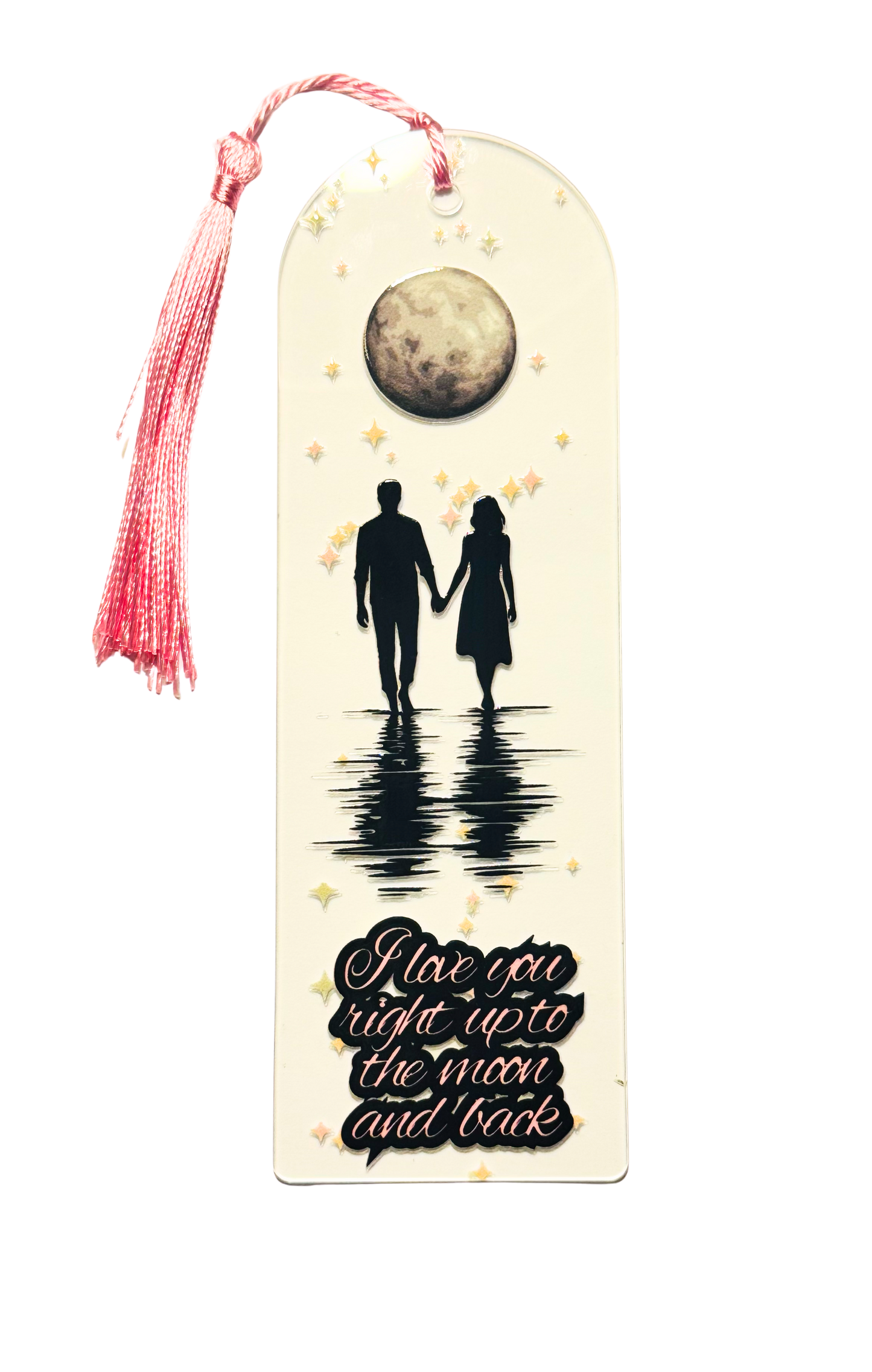 Romantic "To the Moon and Back" Bookmark