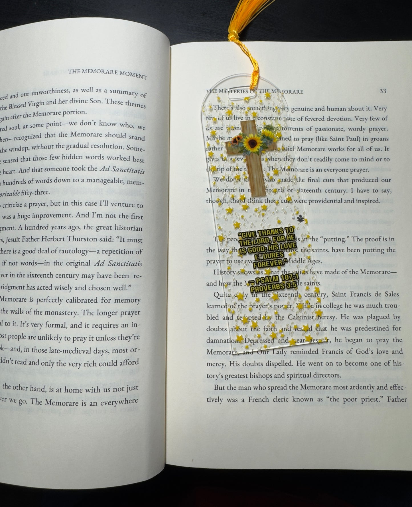 Sunflower Cross Bookmark