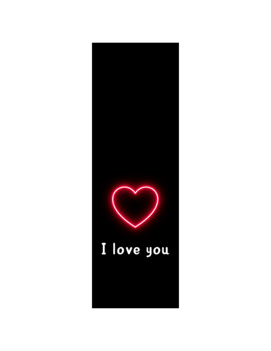 Neon Heart Romance Magnetic Bookmark_6R