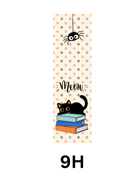 Cat Books & Spider Magnetic Bookmark_9H