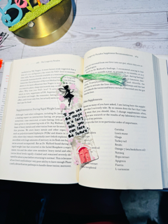 Handmade Floral Fairy Bookmark with Tassel – Acrylic Bookmark for Book Lovers