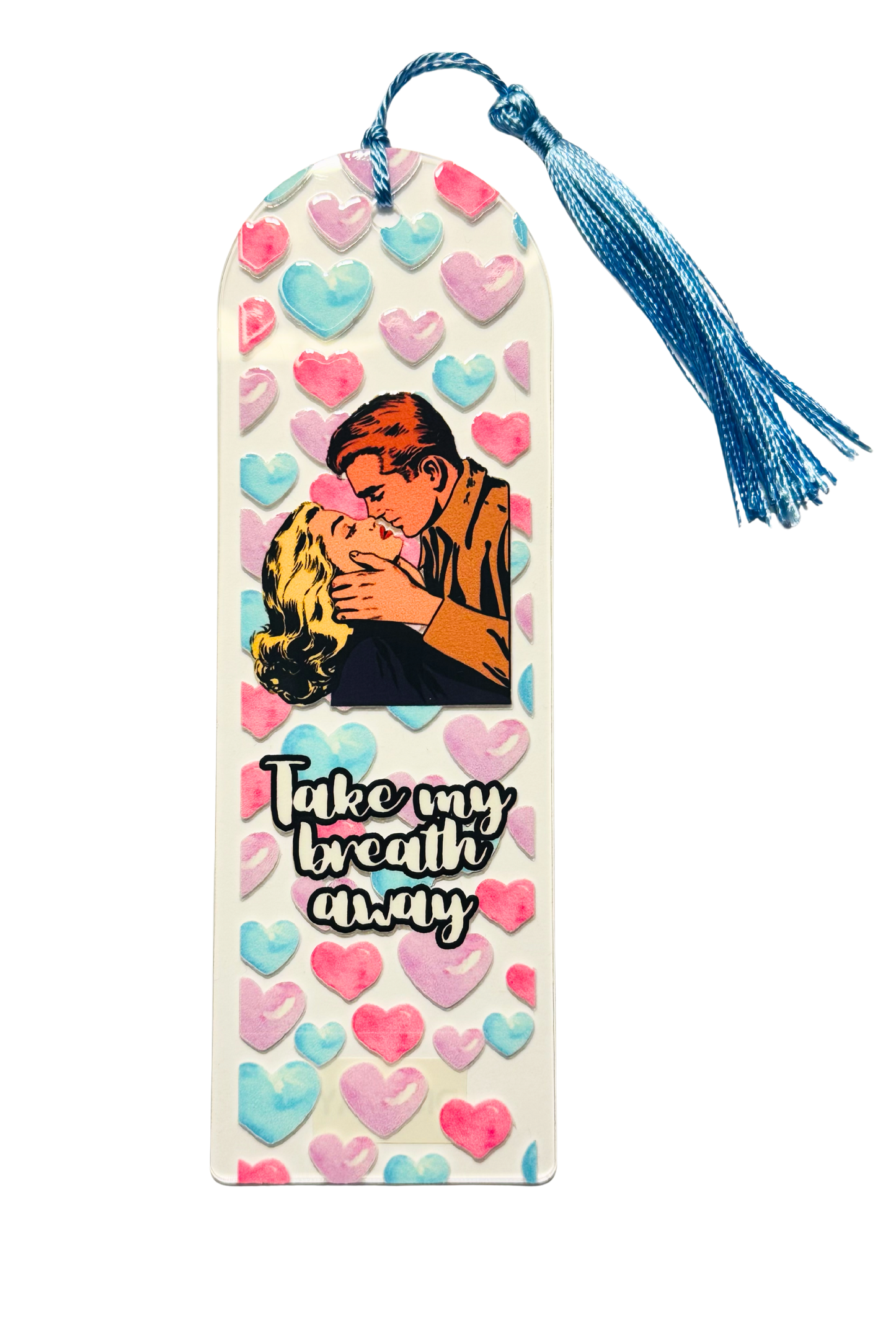 Romantic Retro Kiss Bookmark – "Take My Breath Away"