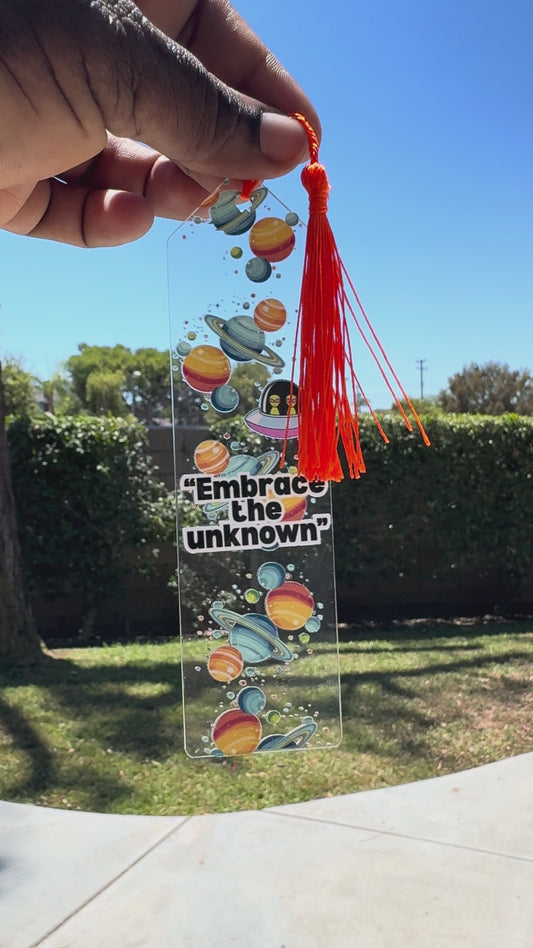 "Embrace the Unknown" Cosmic Adventure Sci-Fi Bookmark